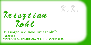 krisztian kohl business card